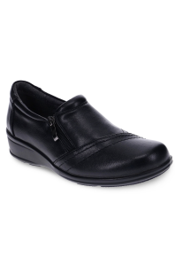 Scholl Leanne Zip Shoe Black 